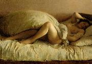 Johann Baptist Reiter Slumbering Woman oil painting artist